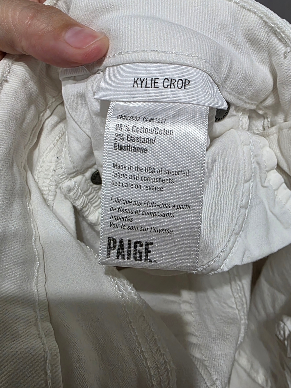 PAIGE Kylie Crop Jeans In Optic White - Picture 8 of 8